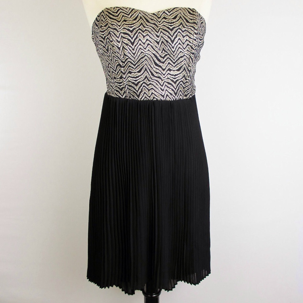 Metallic Bodice High-Low Dress - Picture 3 of 4